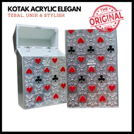 Kotak Rokok Akrilik Premium [AMS-01] | Box Tempat Penyimpanan Rokok Acrylic Elegan