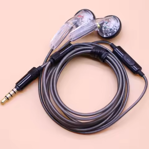FENGRU KGIS KG01 DIY MX500 In-ear Flat Head Plug DIY Earphone HiFi Bass Earbuds DJ Earbuds Heavy Bas