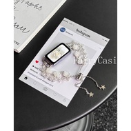 White Rose Beads Strap for Huawei Band Fit 3 4 4Pro Huawei 10 9 8 Bracelet 8 for Honor Band 9 7 6 Wr