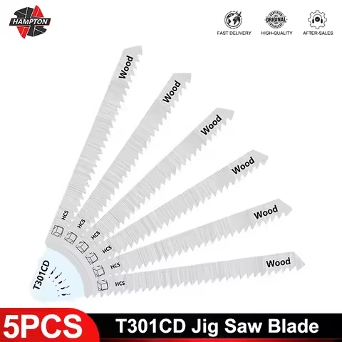 1PC T301CD Jig Saw Blade HCS Jigsaw Blades T Shank Wood Cutting Blades Power Tool Reciprocating Saw 