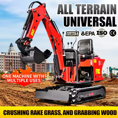 Customized Euro 5 Engine Mini Excavator 1 Ton 2 Ton Small Crawler Digger Backhoe with Thumb Euro 5 C