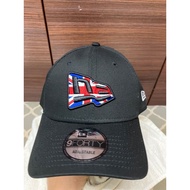 NE 9 Forty British Flag NE Logo Black Baseball Cap Strapback Adjustable