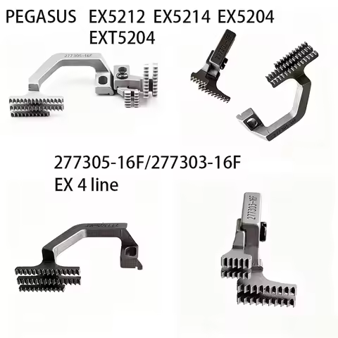 277305-16F 277303-16F Feed Dog Set PEGASUS EX5212 EX5214 EX5204 EXT5204 4-Thread Overlock Sewing Mac
