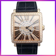 Franck Muller/Female Gypsophila Watch Square 18K Rose Gold Original Diamond English Female Watch 6002M