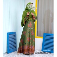 GAMIS BATIK MUSLIMAT NU Semi Sutra Dress Muslim FATAYAT by Alfajar