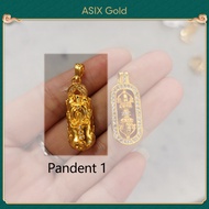 ASIX GOLD Vòng cổ mặt dây chuyền Pixiu vajra vàng 24K Thời trang 18k vàng nữ vòng cổ nam Vòng cổ may