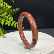 精美 珊瑚玉手鐲 53MM 冰潤高瓷玉化橘紅圓條 天眼鳳尾 招財轉運