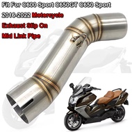 C600 Sport Slip On Motorcycle Exhaust Escape Systems Mid Link Pipe Connect Muffler Fit For BMW C650G