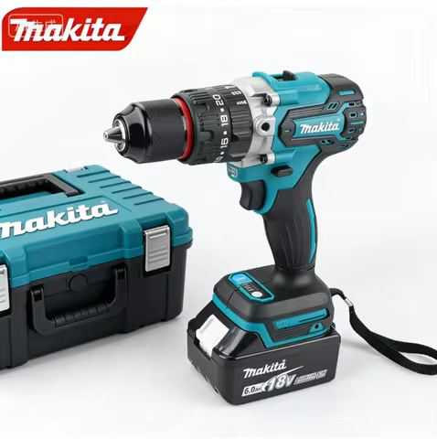MAKITA Battery DHP487 18V LXT Brushless Cordless Impact Drill Motor Compact Hammer Driver Rechargeab