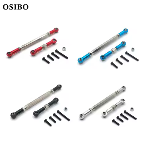 Metal Adjustable Steering Linkage Servo Link Pull Rod for WPL C14 C24 B14 B24 MN D90 D99 MN-90 FJ-45