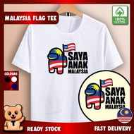 MALAYSIA Saya Anak Malaysia Negaraku TShirt Baju Kain Sejuk Tee Unisex Men Women Round Neck Baju Lel