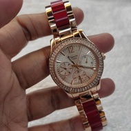 jam tangan wanita original alexandre christie ac 2463 bf all stain - rosegold red