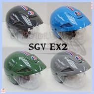 SGV Topi Keledar SGV EX2 Topi SGV dengan Clear Visor (ada sirim) helmet sgv ex2