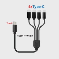 50cm USB C to Type C Multiple Charging Cable 20cm USB to 4 in 1 Micro USB Splitter Adapter Cable 5V 