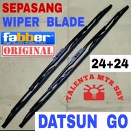 24 + 24. A PAIR OF ORIGINAL FABBER BRAND DATSUN GO+ PANCA GO WINDSHIELD WIPER BLADE RUBBER