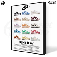 (Poster + Frameblock) Nike Dunk Low Aesthetic Wall Poster Nike Poster Men's Room Decoration PNK05