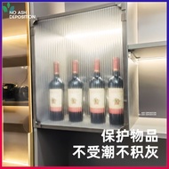 Changhong Glass Cabinet Door Curtain Customized Minimalist Frame Wine Cabinet Door Brown Magnetic Su