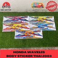 HONDA WAVE125 2003 THAILOOK BODY COVER SET STICKER -BLUE/BLACK/RED/SILVER/GREEN