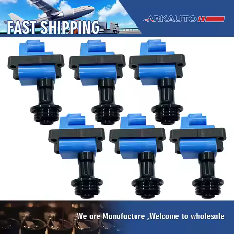 6PCS ARKAUTO JDM BLUE IGNITION COIL PACK 22433-59S10 FOR Nissan Skyline R31 Cefiro C32 Laurel 300ZX 