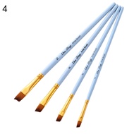 Terylin 4Pcsชี้แบนรอบเคล็ดลับภาพไม้แปรงภาพสีน้ำมันสีน้ำปากกา