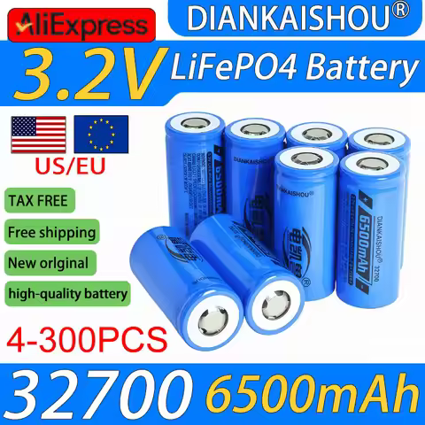 DIANKAISHOU 32700 LiFePO4 Battery New 32700 3.2V 6500mAh LiFePO4 Rechargeable Battery for Backup Pow