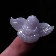 紫羅蘭翡翠彌勒佛天使項鍊 | 天然緬甸玉A貨翡翠 | 送禮
