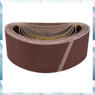 [W F S B] 18 Pack Sanding Belts 3X21 Inches(75X533mm) Aluminum Oxide Sanding Belt (3 Each of 60 80 1