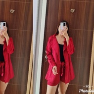 Megumi BLAZER SET / BLAZER SET / MOSSCREPE Material