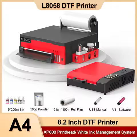 A4 DTF Printer XP600 Printhead 21cm Direct to Film Transfer DTF Machine for Dark Light T-shirt Texti
