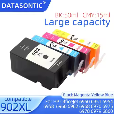 1set New 902XL 906XL ink cartridge For HP OfficeJet 6950 6951 6954 6958 6960 6962 6968 6970 6975 697
