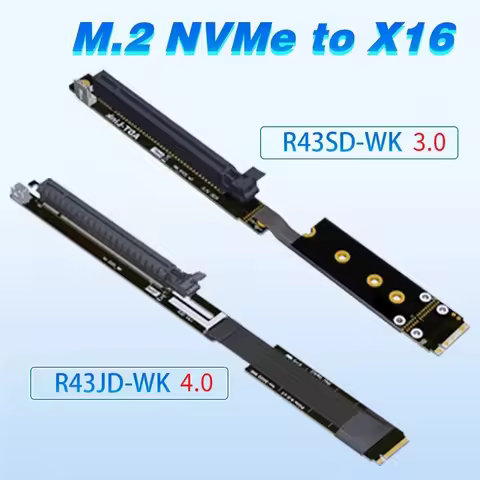 M.2 M2 NVMe to PCIe X16 4.0 Extender Riser Adapter Jumper Mining Cable GPU GTX RTX Nvidia AMD Graphi
