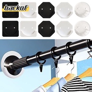 BACKOF 2pcs Shower Curtain Rod Wall Adhesive Screw Fixation Durable No Drilling Stick Tension Holder