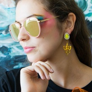 金屬粗邊太陽眼鏡 鍍水銀色鏡片 防UV400