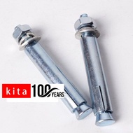 10PCS Dyna Bolt 1/4 x 2 (M6 X 60mm) Tetanized TGC Expansion Anchor Bolt with Sleeve kita100years