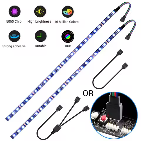 12V Led Strip RGB 4pin LED Headers For PC , Computer Case / RGB Strip Mainboard Control Panel RGB-He