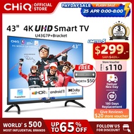 CHiQ U43G7P/L43M8T 43" 4K UHD Android 11 Smart TV|Google TV| Frameless | Google Assistant | Inbuilt Chromecast | HDR10