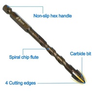 MATA Multi-Function Spear Thread Drill Bit Set 3-12Mm Twist Drill Bit 7 Pcs