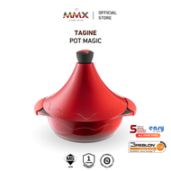 MMX Moroccan Tagine Pot - Cast Aluminium with Black Marble Non-Stick Coating