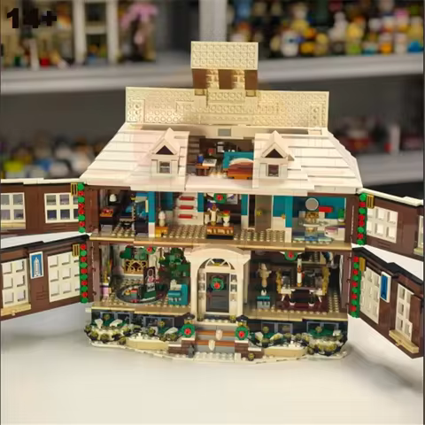 Hottest Mccallister House Building Blocks Set Movie Classic Villa Model With Oh-kay Van Minifigures 