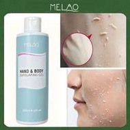 MELAO Hand & Body Exfoliating Gel 250ml/8.45fl.Oz, Gentle Skin Exfoliator To Remove Dead Skin, Deep 
