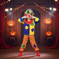 Spooky Clown Costume Set for Kids Halloween Party