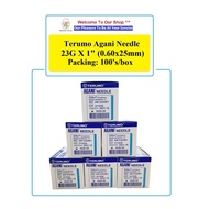 TERUMO AGANI NEEDLE 23G x 1" (0.60x25mm)(Single Use) : PACKING : 100'S/BOX