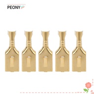 PEONYSG 100PCS Female Spade Connector, 7.8mm Size Brass Material Spade Connector, Quick Connect Gold