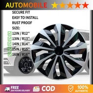 12/13/14/15/16/17 Inch Universa Carl Hubcap Wheel Covers ABS Plastic 4pcs Set Auto Snap On Wheel Cov