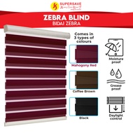 Zebra Roller Blind Curtain Window Shade Light Control Filtering House Office Tirai Tingkap Bidai Langsir