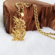 Men's necklace, dragon pendant necklace.