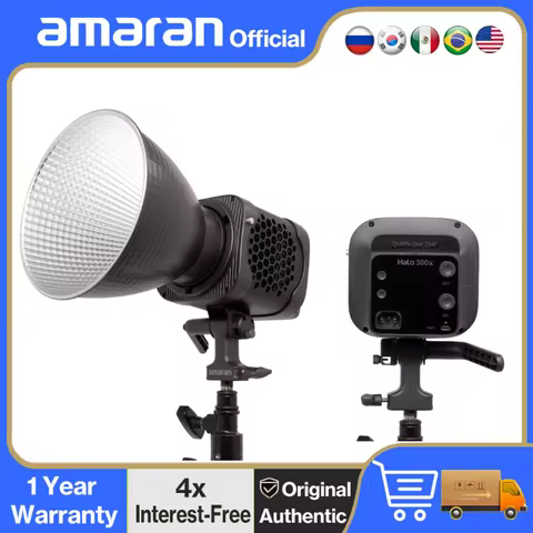【NEW】amaran Halo 300x Bi-color 305W COB Light Photographic Light Support Quiet Operation DMX/App Con