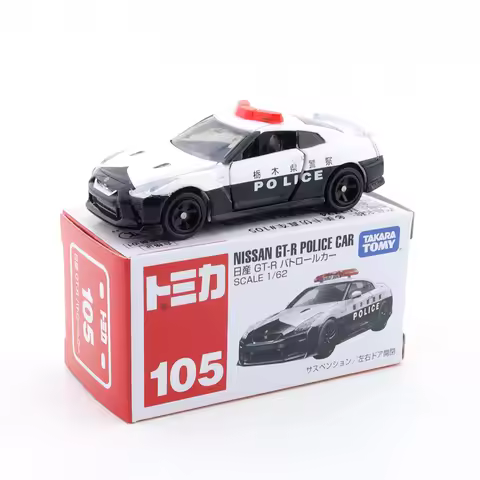 Takara Tomy Tomica No.105 Nissan GT-R Patrol Car 1:62 Diecast Automotive Model Ornaments Cas Toys Gi