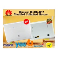 Huawei B310as852 100% NEW Unit  Modified Unlimited Hotspot Tethering (Unlock)