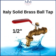 AG-016 1/2" Italy Brass Ball Tap For Washing Machine And Garden Outdoor Kepala Paip Mesin Basuh Pili